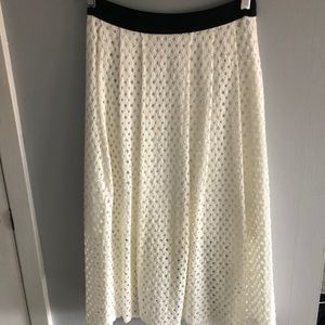 Ivory eyelet skirt